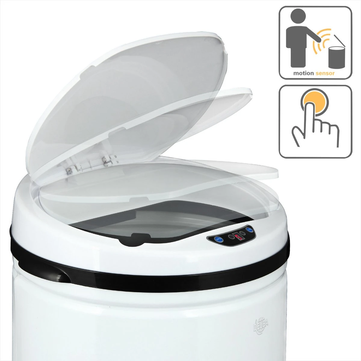 Monzana Prullenbak 56 Liter Inhoud - Met Sensor - RVS Wit 11 Monzana Prullenbak 56 Liter Inhoud - Met Sensor - RVS Wit - Afbeelding 9