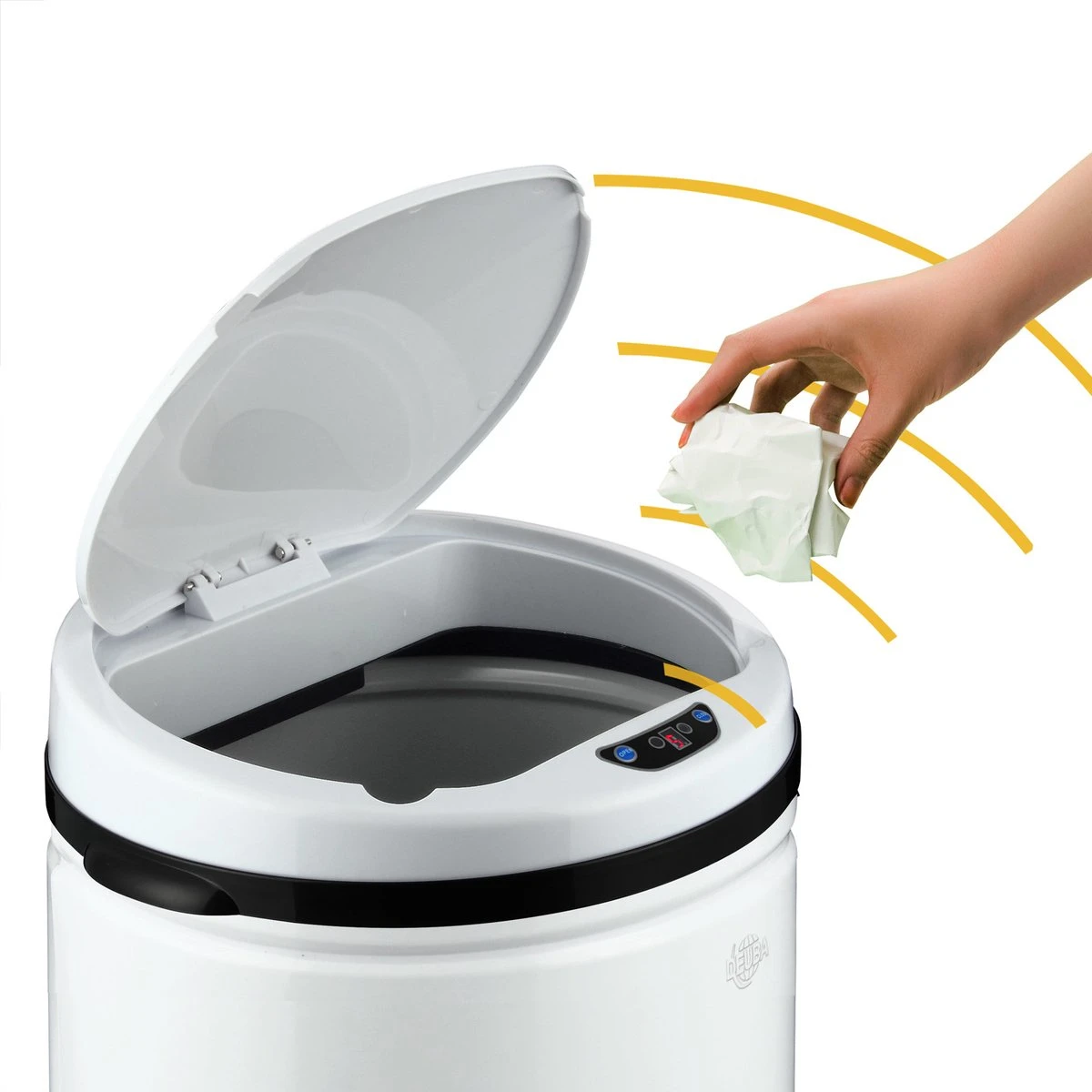 Monzana Prullenbak 56 Liter Inhoud - Met Sensor - RVS Wit 12 Monzana Prullenbak 56 Liter Inhoud - Met Sensor - RVS Wit - Afbeelding 10