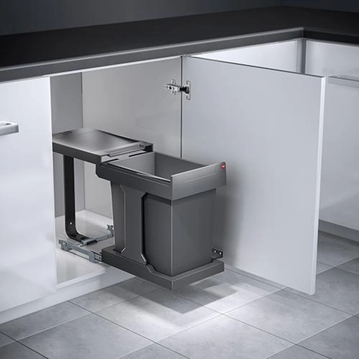 Hailo Solo Automatic Inbouw Prullenbak - Automatische Afvalemmer - 20 Liter | Donkergrijs 6 Hailo Solo Automatic Inbouw Prullenbak - Automatische Afvalemmer - 20 Liter | Donkergrijs - Afbeelding 4