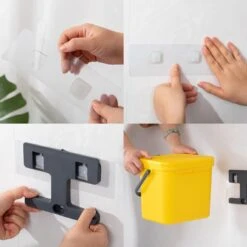 Homra Wall-up Prullenbak | Inbouwprullenbak Ophangbaar Met Plakstrip | GFT Vuilbak | Werkblak Afvalbak | Draagbare Vuilnisemmer | 8L Inhoud | Geel -Mepal shop 1200x1200 1268