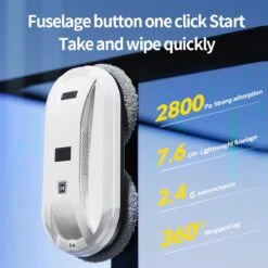 PuroTech Robot Ramenwasser - Ruitenreiniger - Nieuwste Uitvoering - Ramenwisser - Elektrische Ramenwisser - Incl. Afstandsbediening - Raamrobot -Mepal shop 1200x1200 127