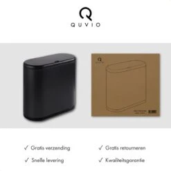 QUVIO Prullenbak / Prullenmand / Papierbak / Afvalbak / Afvalbak / Prullenbakken / Vuilnisbak - Met Deksel - 10L -Mepal shop 1200x1200 1313