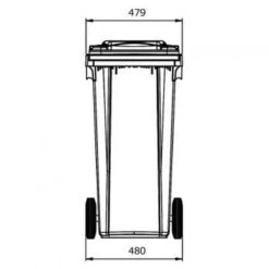 Merkloos Kliko Kunststof Afval Rolcontainer Mini Container - 120 L - Blauw -Mepal shop 1200x1200 1318