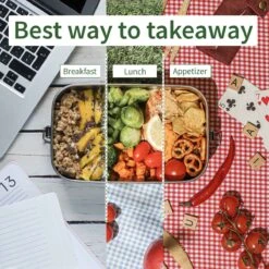 Roestvrij Staal Maaltijdbox 800 Ml| Lunch Box | Duurzaam | Beweegbare Afstandhouder | Broodtrommel Dishwasher | RVS Lunchbox Lekvrij | Stainless Steel Kleine Broodtrommel| Broodtrommel School | Bambaw -Mepal shop 1200x1200 1334