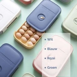EGG BOX Wit Ei Opbergbox Eierhouder Eierdoos Koelkast Organizer -Mepal shop 1200x1200 1349