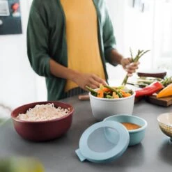 Mepal - Multikom Cirqula 3-delige Set (350 + 750 + 1250 Ml) - Mag In De Vriezer, Magnetron En Vaatwasser – Nordic Green – Meal Prep Bakjes - Bewaardozen Met Deksel -Mepal shop 1200x1200 1384