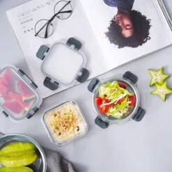 Glazen Meal Prep Bakjes 6 Stuks - Vershoudbakjes - Lunchbox - Diepvriesbakjes - Vershouddoos - Vershoudbakjes Set - Glazen Bakjes - Voedselcontainer - Magnetron Bakjes Met Deksel - BPA Vrij -Mepal shop 1200x1200 1389