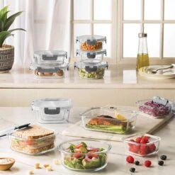 Glazen Meal Prep Bakjes 6 Stuks - Vershoudbakjes - Lunchbox - Diepvriesbakjes - Vershouddoos - Vershoudbakjes Set - Glazen Bakjes - Voedselcontainer - Magnetron Bakjes Met Deksel - BPA Vrij -Mepal shop 1200x1200 1390