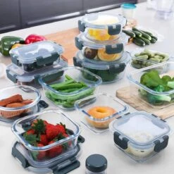 Glazen Meal Prep Bakjes 6 Stuks - Vershoudbakjes - Lunchbox - Diepvriesbakjes - Vershouddoos - Vershoudbakjes Set - Glazen Bakjes - Voedselcontainer - Magnetron Bakjes Met Deksel - BPA Vrij -Mepal shop 1200x1200 1391