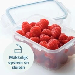 Lock&Lock Vershoudbakjes Set Met Deksel - Diepvriesbakjes - Meal Prep Bakjes - Bewaardozen Voedsel – Set Van 6 Stuks – 600 Ml - Lekvrij - BPA Vrij - Transparant -Mepal shop 1200x1200 1420