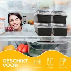 HGMD® Meal Prep Bakjes - 15 Stuks - 1 Compartiment - Lunchbox - Diepvriesbakjes - Vershoudbakjes - Plastic Bakjes Met Deksel - Magnetron Bakjes Met Deksel - Meal Prep - Vershouddoos - 1L - BPA Vrij -Mepal shop 1200x1200 1441