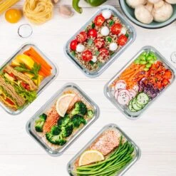 KitchenBrothers Meal Prep Bakjes - Set - Luchtdicht - BPA Vrij - 1L - Glas - 5 Stuks 12 KitchenBrothers Meal Prep Bakjes - Set - Luchtdicht - BPA Vrij - 1L - Glas - 5 Stuks -Mepal shop 1200x1200 1456