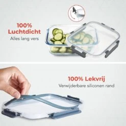 KitchenBrothers Meal Prep Bakjes - Set - Luchtdicht - BPA Vrij - 1L - Glas - 5 Stuks 17 KitchenBrothers Meal Prep Bakjes - Set - Luchtdicht - BPA Vrij - 1L - Glas - 5 Stuks -Mepal shop 1200x1200 1459