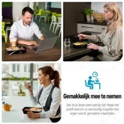 Meal Prep Bakjes - 10 Stuks - 2 Compartimenten - Lunchbox - Diepvriesbakjes - Vershoudbakjes - Plastic Bakjes Met Deksel - Magnetron Bakjes Met Deksel - Meal Prep - Vershouddoos - 1L - BPA Vrij – Fitcrafters -Mepal shop 1200x1200 1504