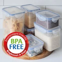 Lock&Lock Vershouddoos - Bewaardoos Voedsel - Voorraadpot - Set Van 2 Stuks - Voor Spaghetti/Pasta - 2 Liter - Transparant -Mepal shop 1200x1200 1513