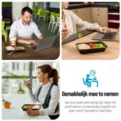 Meal Prep Bakjes - 10 Stuks - 1 Compartiment - Lunchbox - Diepvriesbakjes - Vershoudbakjes - Plastic Bakjes Met Deksel - Magnetron Bakjes Met Deksel - Meal Prep - Vershouddoos - 1L - BPA Vrij - Fitcrafters -Mepal shop 1200x1200 1522