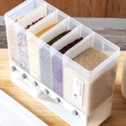 Food Dispensers - Cereal & Noten Dispensers - Rijst Dispensers - 6 Containers - Wit - -Mepal shop 1200x1200 1532