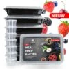Bablue Meal Prep Bakjes - 7 Stuks - Met 7 Extra Dressingsbakjes - Vershoudbakjes Set Met Deksel - Plastic Bakjes Met Deksel - Lunchbox - Diepvriesbakjes - Bewaardozen Met Deksel - Geschikt Voor Diepvries Magnetron Vaatwasser - In Elkaar Te Stapelen -Mepal shop 1200x1200 1542