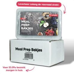 Bablue Meal Prep Bakjes - 7 Stuks - Met 7 Extra Dressingsbakjes - Vershoudbakjes Set Met Deksel - Plastic Bakjes Met Deksel - Lunchbox - Diepvriesbakjes - Bewaardozen Met Deksel - Geschikt Voor Diepvries Magnetron Vaatwasser - In Elkaar Te Stapelen -Mepal shop 1200x1200 1546
