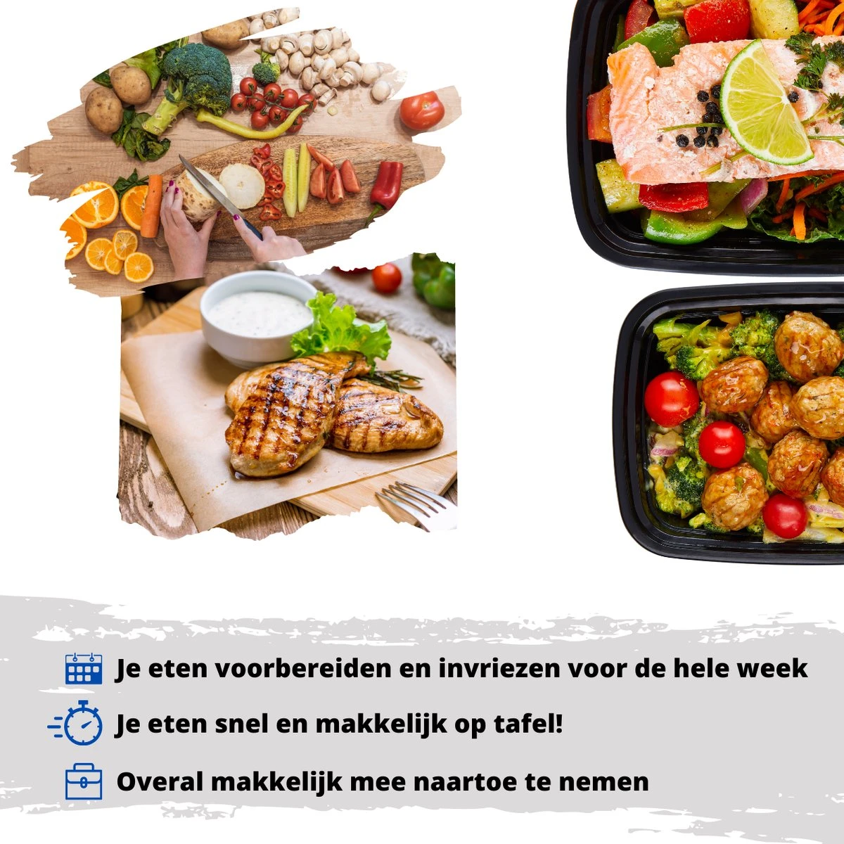 Meal Prep Bakjes - 10 Stuks - 1 Compartiment - Lunchbox - Diepvriesbakjes - Vershoudbakjes - Plastic Bakjes Met Deksel - Magnetron Bakjes Met Deksel - Meal Prep - Vershouddoos - 1L - BPA Vrij 4 Meal Prep Bakjes - 10 Stuks - 1 Compartiment - Lunchbox - Diepvriesbakjes - Vershoudbakjes - Plastic Bakjes Met Deksel - Magnetron Bakjes Met Deksel - Meal Prep - Vershouddoos - 1L - BPA Vrij - Afbeelding 2