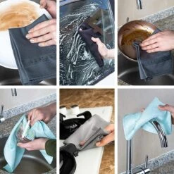 Tuiste Set Van 4, Grijs, Microvezel Microvezeldoeken, Permium Poetsdoeken, Stofdoeken, Nano Poetsdoeken, Micro Magic Magische Doeken, Multifunctionele Reinigingsdoeken, Set Van 4, 37 X 57 Cm -Mepal shop 1200x1200 161