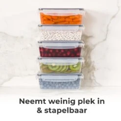 Vershoudbakjes - Meal Prep Bakjes - Lunchbox - Diepvriesbakjes - Vershouddoos - 5 Stuks - 1050ML - BPA Vrij - Stosh -Mepal shop 1200x1200 1625