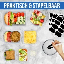 Strex Vershoudbakjes - Meal Prep Bakjes - Plastic Diepvries Bakjes - Met Deksel - 18 Delige Set - BPA Vrije Magnetronbakjes -Mepal shop 1200x1200 1638