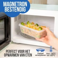 Strex Vershoudbakjes - Meal Prep Bakjes - Plastic Diepvries Bakjes - Met Deksel - 18 Delige Set - BPA Vrije Magnetronbakjes -Mepal shop 1200x1200 1639