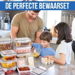 Strex Vershoudbakjes - Meal Prep Bakjes - Plastic Diepvries Bakjes - Met Deksel - 18 Delige Set - BPA Vrije Magnetronbakjes -Mepal shop 1200x1200 1640