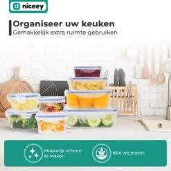 Niceey Meal Prep Bakjes - 8 Stuks - Vershoudbakjes Set Met Deksel - Magnetron Bakjes Met Deksel - Diepvriesbakjes - Plastic 14 Niceey Meal Prep Bakjes - 8 Stuks - Vershoudbakjes Set Met Deksel - Magnetron Bakjes Met Deksel - Diepvriesbakjes - Plastic -Mepal shop 1200x1200 1644