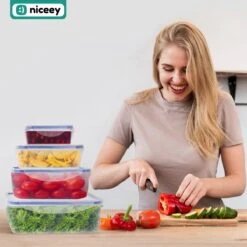 Niceey Meal Prep Bakjes - 8 Stuks - Vershoudbakjes Set Met Deksel - Magnetron Bakjes Met Deksel - Diepvriesbakjes - Plastic 16 Niceey Meal Prep Bakjes - 8 Stuks - Vershoudbakjes Set Met Deksel - Magnetron Bakjes Met Deksel - Diepvriesbakjes - Plastic -Mepal shop 1200x1200 1646
