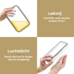 Vershoudbakjes - Meal Prep Bakjes - Lunchbox - Diepvriesbakjes - Vershouddoos - 10 Stuks - 1050ML - BPA Vrij - Stosh -Mepal shop 1200x1200 1650