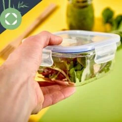 Klarstein Vierkante Glazen Box - Set Van 3 Vershoudbakjes : 800 Ml /620 Ml / 320 Ml - Met Deksel - Luchtdicht - Lekvrij -Mepal shop 1200x1200 1670