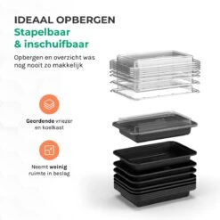 VitalDrive Meal Prep Bakjes - Magnetron Bakjes Met Deksel - Vershoudbakjes Set - Plastic Bakjes - 10 Stuks -Mepal shop 1200x1200 1671