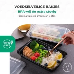 VitalDrive Meal Prep Bakjes - Magnetron Bakjes Met Deksel - Vershoudbakjes Set - Plastic Bakjes - 10 Stuks -Mepal shop 1200x1200 1674