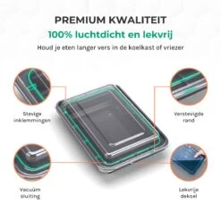 VitalDrive Meal Prep Bakjes - Magnetron Bakjes Met Deksel - Vershoudbakjes Set - Plastic Bakjes - 10 Stuks -Mepal shop 1200x1200 1677