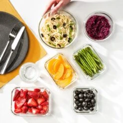 Vershoudbakjes - Meal Prep Bakjes - Diepvriesbakjes - Vershouddoos - Vershoudbakjes Set - Glas - 12 Stuks - BPA Vrij - Stosh -Mepal shop 1200x1200 1680