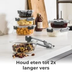 Vershoudbakjes - Meal Prep Bakjes - Diepvriesbakjes - Vershouddoos - Vershoudbakjes Set - Glas - 12 Stuks - BPA Vrij - Stosh -Mepal shop 1200x1200 1687