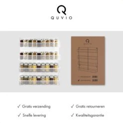 QUVIO Groot Kruidenrek - Staal - Wit - Ophangbaar - Voor 32 Kruidenpotjes - 4 Laags 15 QUVIO Groot Kruidenrek - Staal - Wit - Ophangbaar - Voor 32 Kruidenpotjes - 4 Laags -Mepal shop 1200x1200 1694