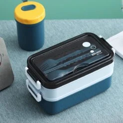 Lunchbox - Meal Prep Bakjes - Lunch Box Met Deksel - Meal Prep – Bento Box - Lunchtrommel Met Bestek Blauw -Mepal shop 1200x1200 1710