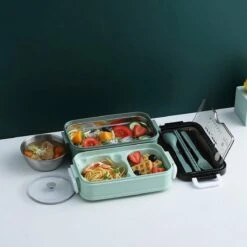 Lunchbox - Meal Prep Bakjes - Lunch Box Met Deksel - Meal Prep – Bento Box - Lunchtrommel Met Bestek Blauw -Mepal shop 1200x1200 1720