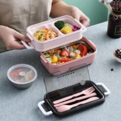 Lunchbox - Meal Prep Bakjes - Lunch Box Met Deksel - Meal Prep – Bento Box - Lunchtrommel Met Bestek Blauw -Mepal shop 1200x1200 1721