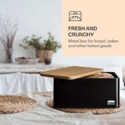 Klarstein Granrosi Oklahoma Broodtrommel - 35,5 X 15,5 X 23 Cm - Brooddoos Met Snijplank - Metaal & Bamboe -Mepal shop 1200x1200 1744
