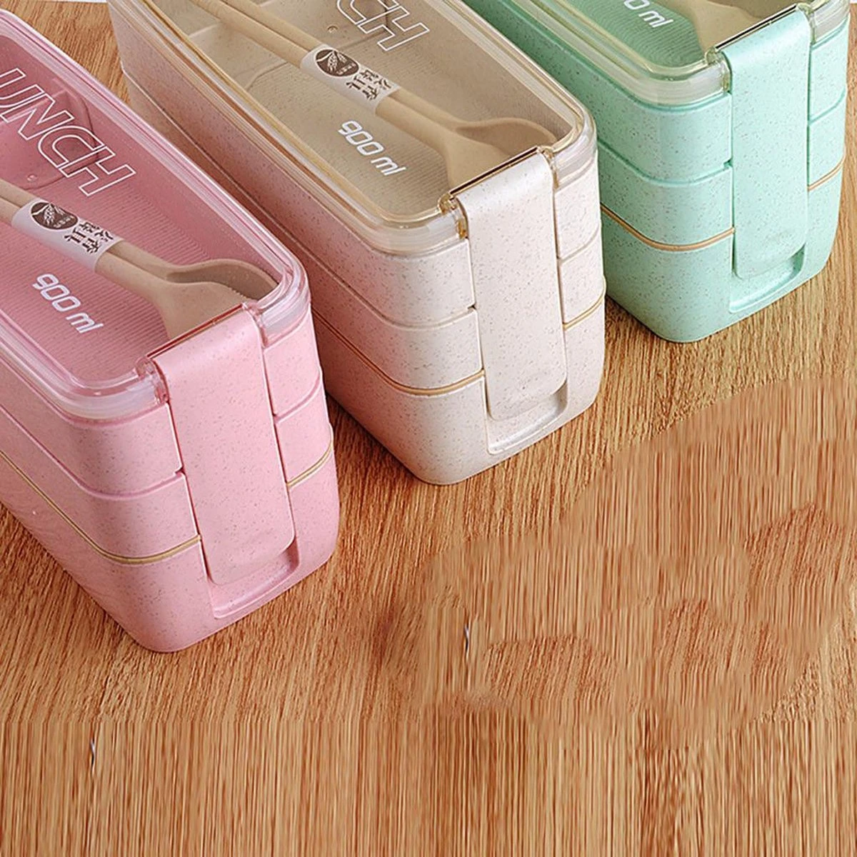 Lunchbox - Meal Prep Bakjes - Lunch Box Met Deksel - Meal Prep – Bento Box - Lunchtrommel Met Bestek Beige 13 Lunchbox - Meal Prep Bakjes - Lunch Box Met Deksel - Meal Prep – Bento Box - Lunchtrommel Met Bestek Beige - Afbeelding 11