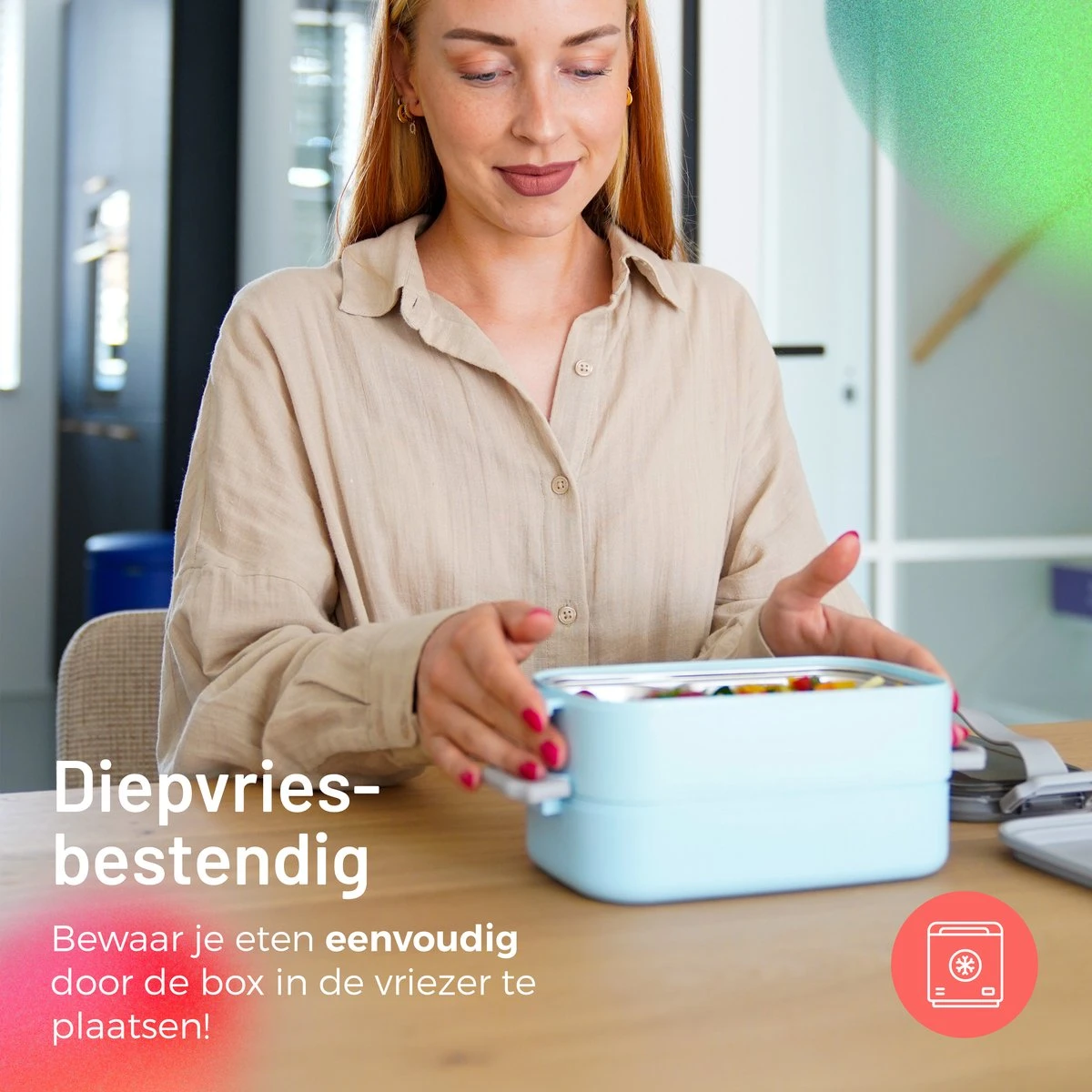 Triple J® Lunchbox - Broodtrommel - Lucht- & Lekvrij - Incl. Bestek - Magnetron & Vaatwasser Bestendig 4 Triple J® Lunchbox - Broodtrommel - Lucht- & Lekvrij - Incl. Bestek - Magnetron & Vaatwasser Bestendig - Afbeelding 2