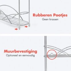 KitchenBrothers Kruidenrek - Staand - Voor 21 Potjes - 3 Laags - Chroom -Mepal shop 1200x1200 1811