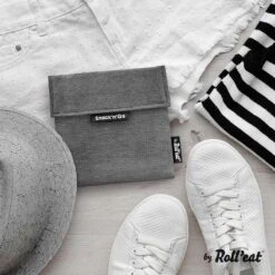 Roll'Eat Snack'n Go Herbruikbaar Boterhamzakje - Grijs 10 Roll'Eat Snack'n Go Herbruikbaar Boterhamzakje - Grijs -Mepal shop 1200x1200 1816