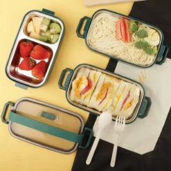Lunchbox, Bento Box Voor Volwassenen Kinderen, Kinderlunchbox Met Compartimenten, 3-laags Lekvrije Bento-lunchbox Met Vork, Lepel, Geschikt Voor Lunchbox Voor Werk, Kantoor, School (2,25L Groen) 15 Lunchbox, Bento Box Voor Volwassenen Kinderen, Kinderlunchbox Met Compartimenten, 3-laags Lekvrije Bento-lunchbox Met Vork, Lepel, Geschikt Voor Lunchbox Voor Werk, Kantoor, School (2,25L Groen) -Mepal shop 1200x1200 1840