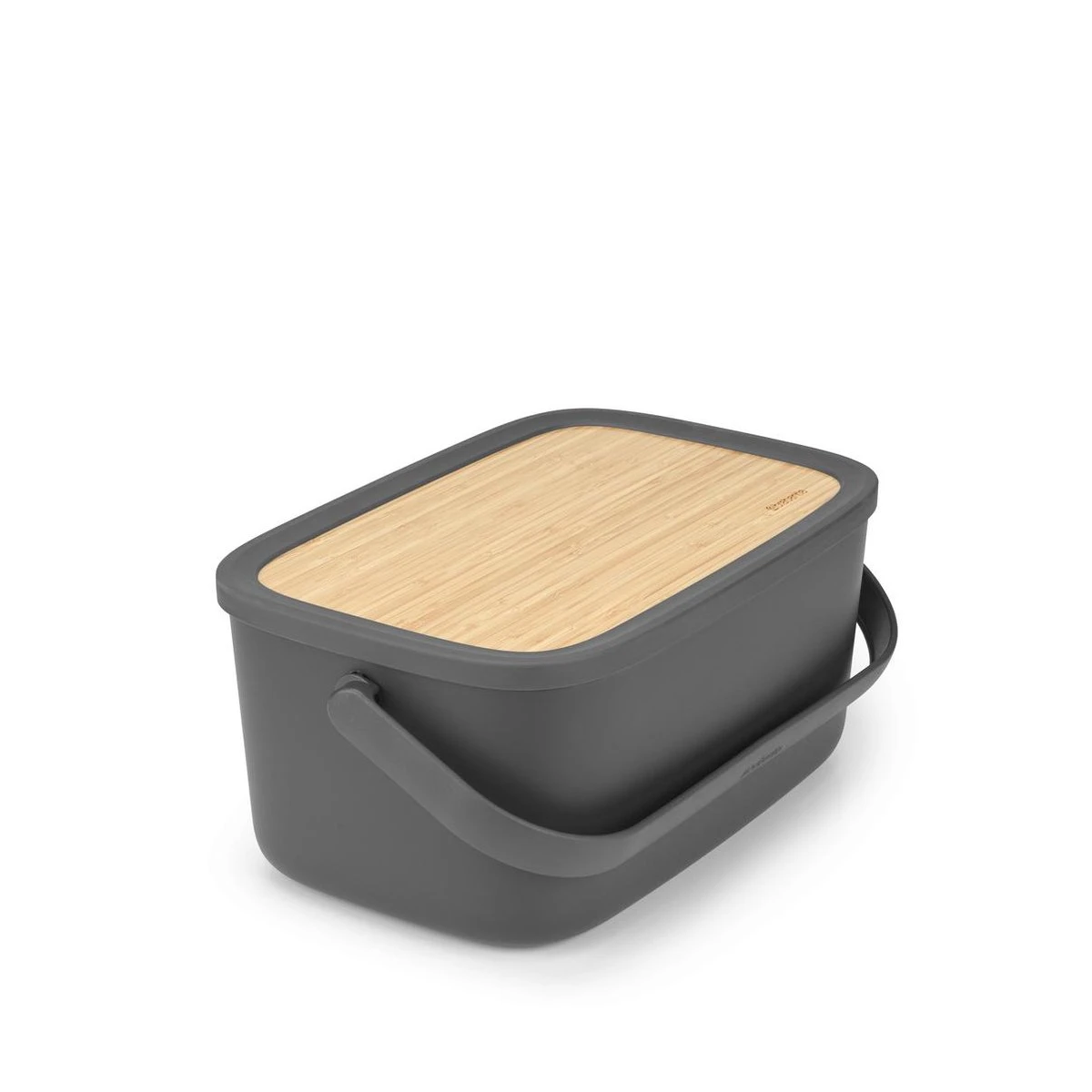 Brabantia Nic Broodtrommel - Met Bamboe Deksel - Dark Grey 6 Brabantia Nic Broodtrommel - Met Bamboe Deksel - Dark Grey - Afbeelding 4