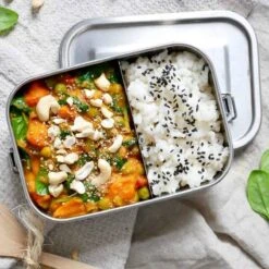 Pandoo RVS Lunchbox - 1200 Ml - Incl. Divider + Katoenen Tas -Mepal shop 1200x1200 1900